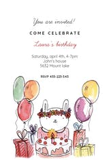 Birthday Bunny - Invitación de Cumpleaños